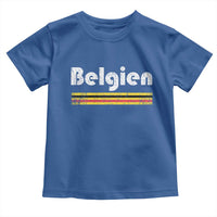 Retro Belgien Belgium Flag Distressed Graphic in German Toddler T Shirt Proud Belgian Heritage and Country Roots Pride Gift