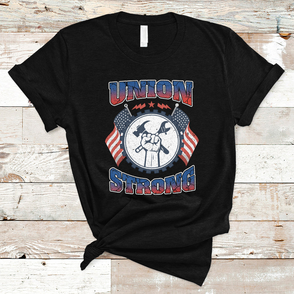 Labor Day T Shirt Proud Labor Day Workers Union Strong Fist - Wonder Print Shop