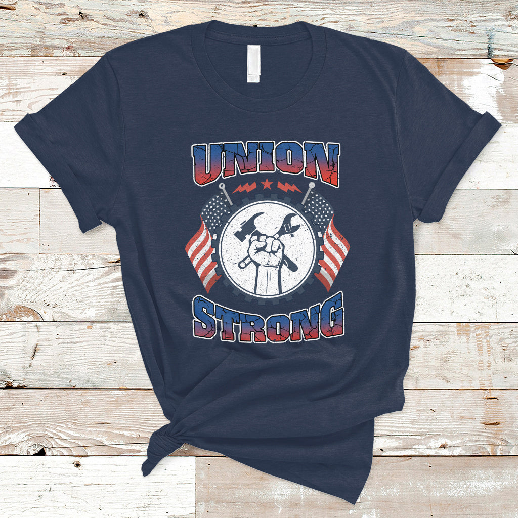 Labor Day T Shirt Proud Labor Day Workers Union Strong Fist - Wonder Print Shop