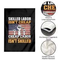 Skilled Labor Patriotic USA Flag Garden Flag Blue Collar Trade Union Hand Tools Pride Graphic
