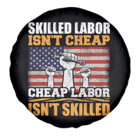 Skilled Labor Patriotic USA Flag Spare Tire Cover Blue Collar Trade Union Hand Tools Pride Graphic