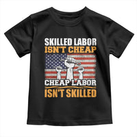 Skilled Labor Patriotic USA Flag Toddler T Shirt Blue Collar Trade Union Hand Tools Pride Graphic