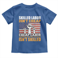 Skilled Labor Patriotic USA Flag Toddler T Shirt Blue Collar Trade Union Hand Tools Pride Graphic