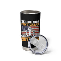 Skilled Labor Patriotic USA Flag Tumbler Cup Blue Collar Trade Union Hand Tools Pride Graphic