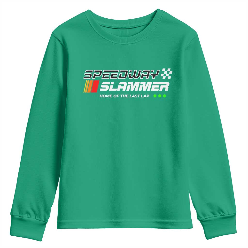 Speedway Slammer Racing 2025 Youth Sweatshirt Home of The Last Lap - Wonder Print Shop