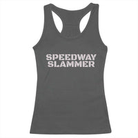 Speedway Slammer 2025 Racerback Tank Top Indiana Sarcastic - Wonder Print Shop