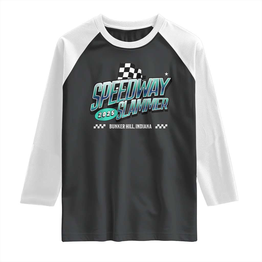 Speedway Slammer 2025 Raglan Shirt Bunker Hill Indiana - Wonder Print Shop