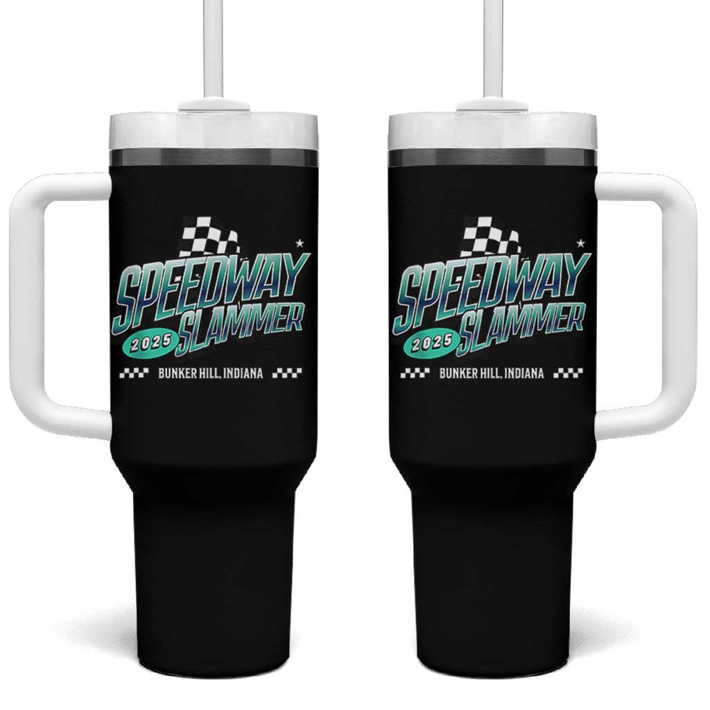 Speedway Slammer 2025 Tumbler With Handle Bunker Hill Indiana - Wonder Print Shop