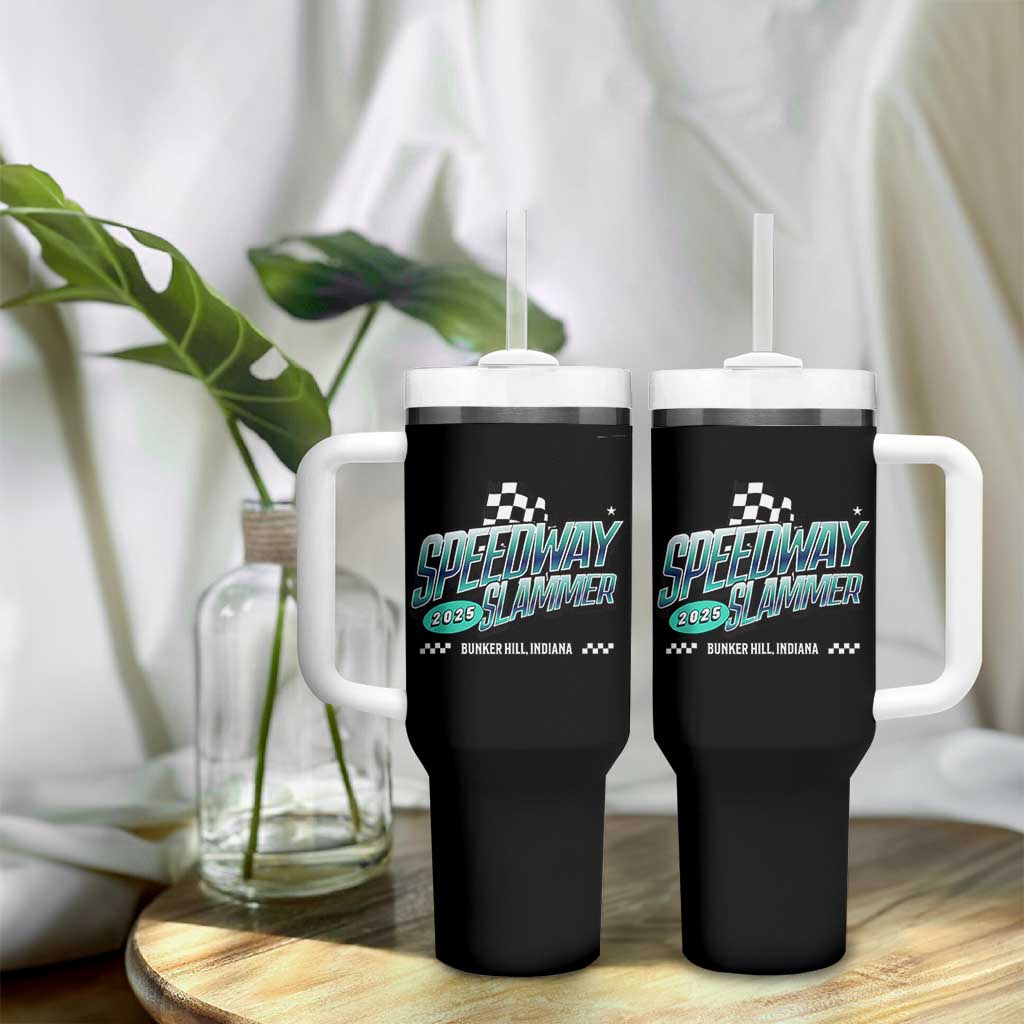 Speedway Slammer 2025 Tumbler With Handle Bunker Hill Indiana - Wonder Print Shop