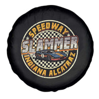 Speedway Slammer 2025 Spare Tire Cover Indiana Alcatraz Retro Vintage Racing Graphic - Wonder Print Shop