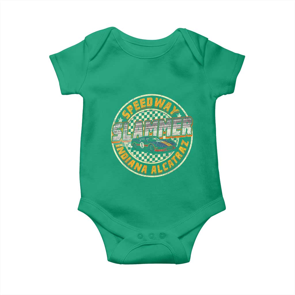Speedway Slammer 2025 Baby Onesie Indiana Alcatraz Retro Vintage Racing Graphic - Wonder Print Shop