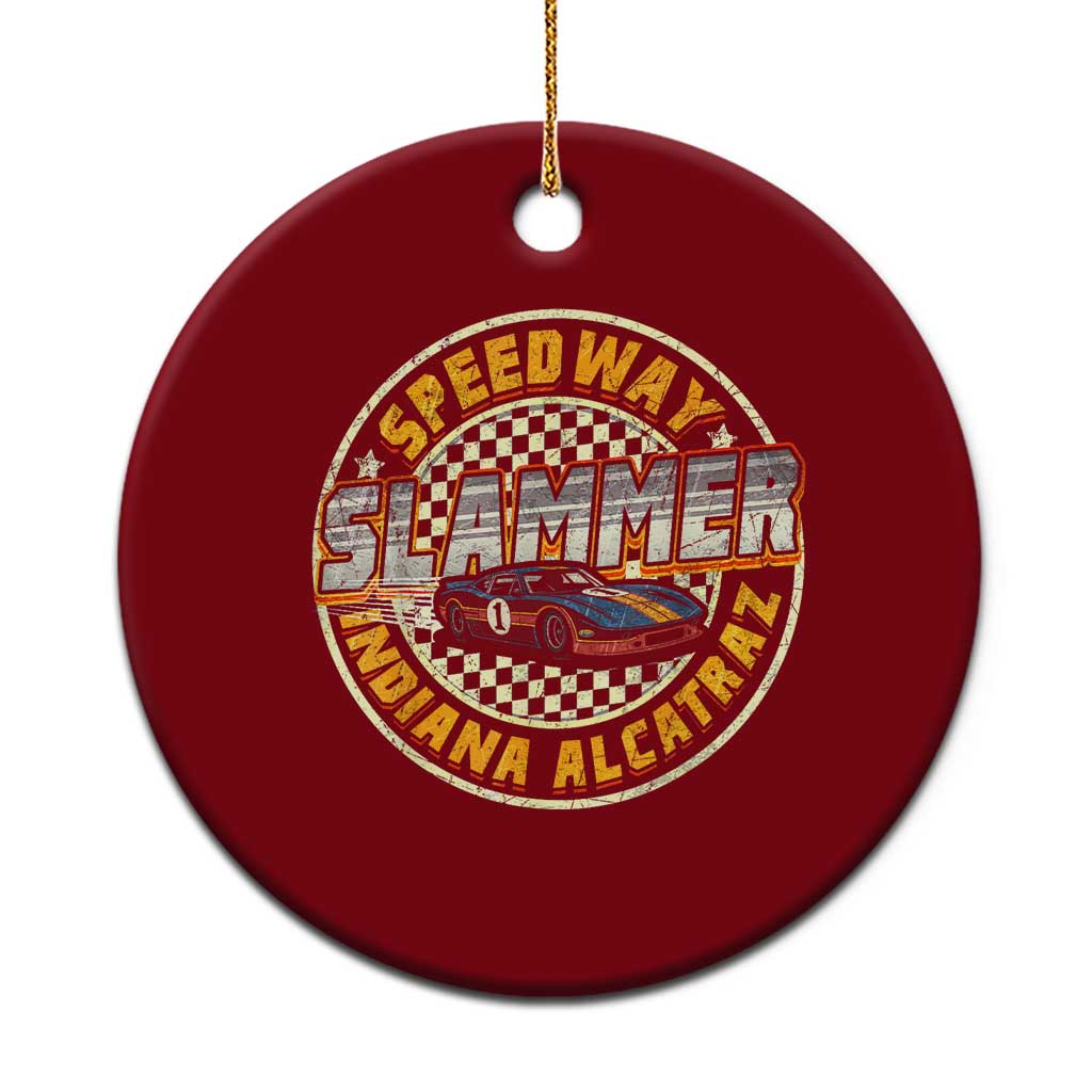 Speedway Slammer 2025 Ceramic Ornament Indiana Alcatraz Retro Vintage Racing Graphic - Wonder Print Shop