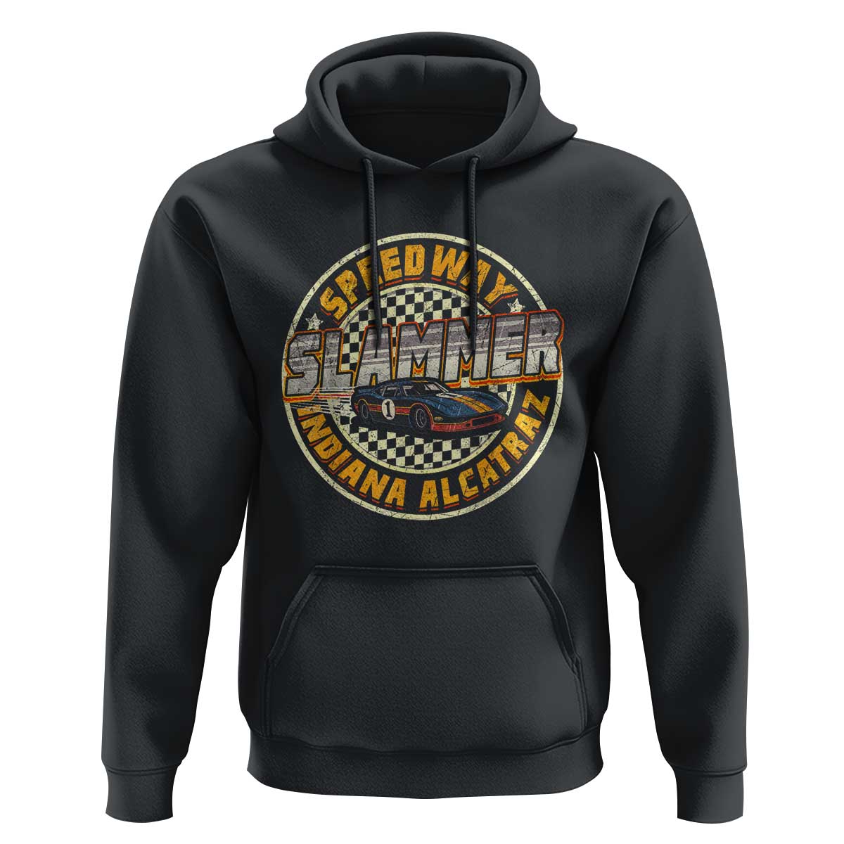 Speedway Slammer 2025 Hoodie Indiana Alcatraz Retro Vintage Racing Graphic - Wonder Print Shop