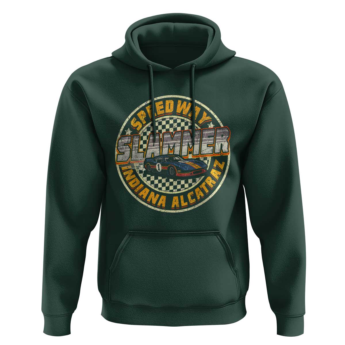 Speedway Slammer 2025 Hoodie Indiana Alcatraz Retro Vintage Racing Graphic - Wonder Print Shop