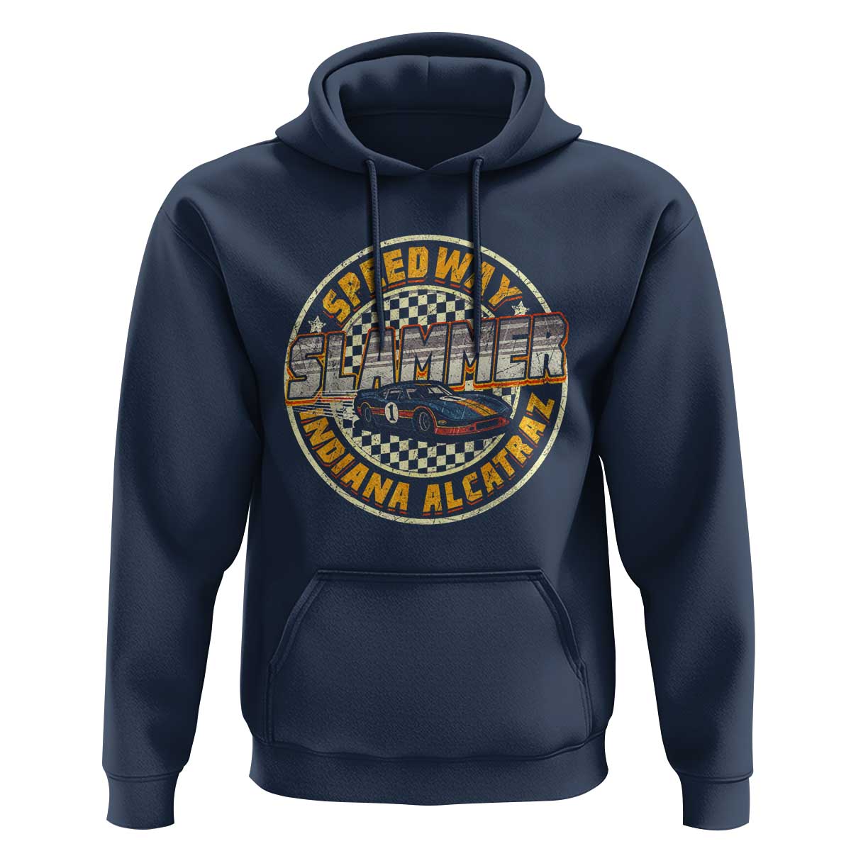 Speedway Slammer 2025 Hoodie Indiana Alcatraz Retro Vintage Racing Graphic - Wonder Print Shop