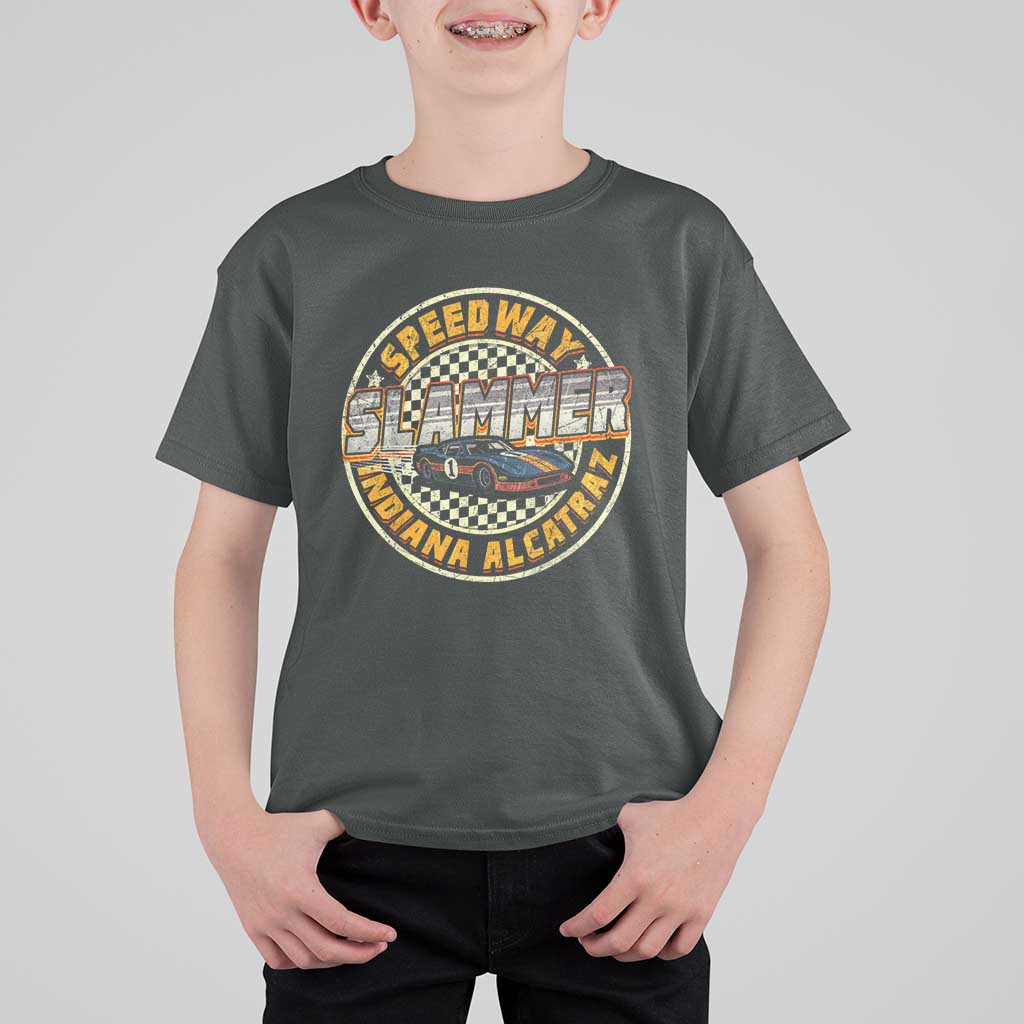 Speedway Slammer 2025 T Shirt For Kid Indiana Alcatraz Retro Vintage Racing Graphic - Wonder Print Shop