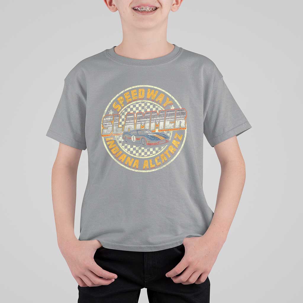 Speedway Slammer 2025 T Shirt For Kid Indiana Alcatraz Retro Vintage Racing Graphic - Wonder Print Shop