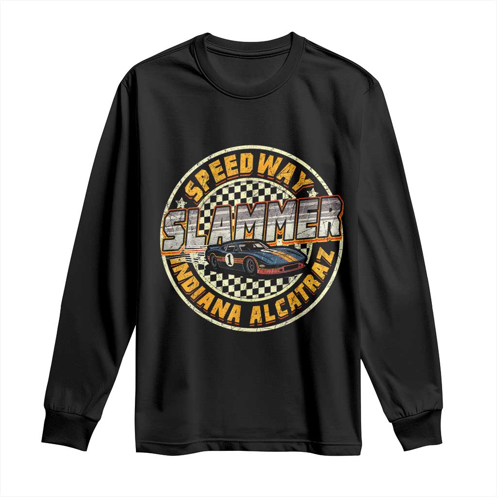 Speedway Slammer 2025 Long Sleeve Shirt Indiana Alcatraz Retro Vintage Racing Graphic - Wonder Print Shop