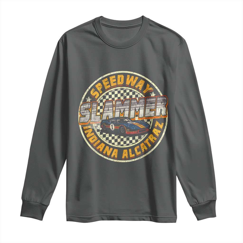 Speedway Slammer 2025 Long Sleeve Shirt Indiana Alcatraz Retro Vintage Racing Graphic - Wonder Print Shop