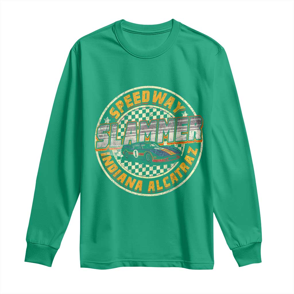 Speedway Slammer 2025 Long Sleeve Shirt Indiana Alcatraz Retro Vintage Racing Graphic - Wonder Print Shop
