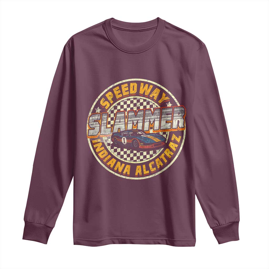 Speedway Slammer 2025 Long Sleeve Shirt Indiana Alcatraz Retro Vintage Racing Graphic - Wonder Print Shop