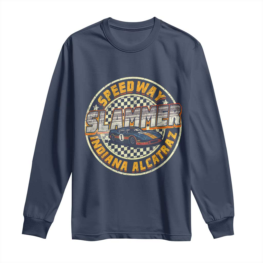 Speedway Slammer 2025 Long Sleeve Shirt Indiana Alcatraz Retro Vintage Racing Graphic - Wonder Print Shop