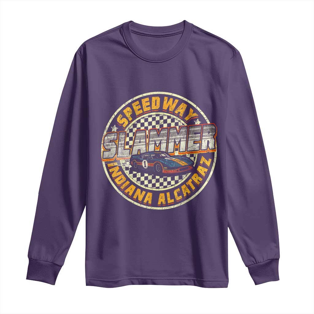 Speedway Slammer 2025 Long Sleeve Shirt Indiana Alcatraz Retro Vintage Racing Graphic - Wonder Print Shop
