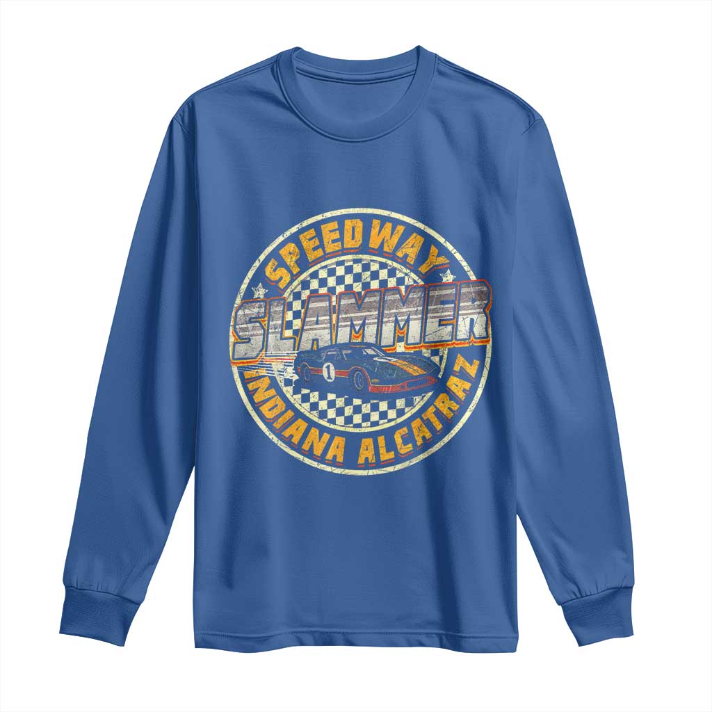 Speedway Slammer 2025 Long Sleeve Shirt Indiana Alcatraz Retro Vintage Racing Graphic - Wonder Print Shop