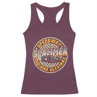 Speedway Slammer 2025 Racerback Tank Top Indiana Alcatraz Retro Vintage Racing Graphic - Wonder Print Shop