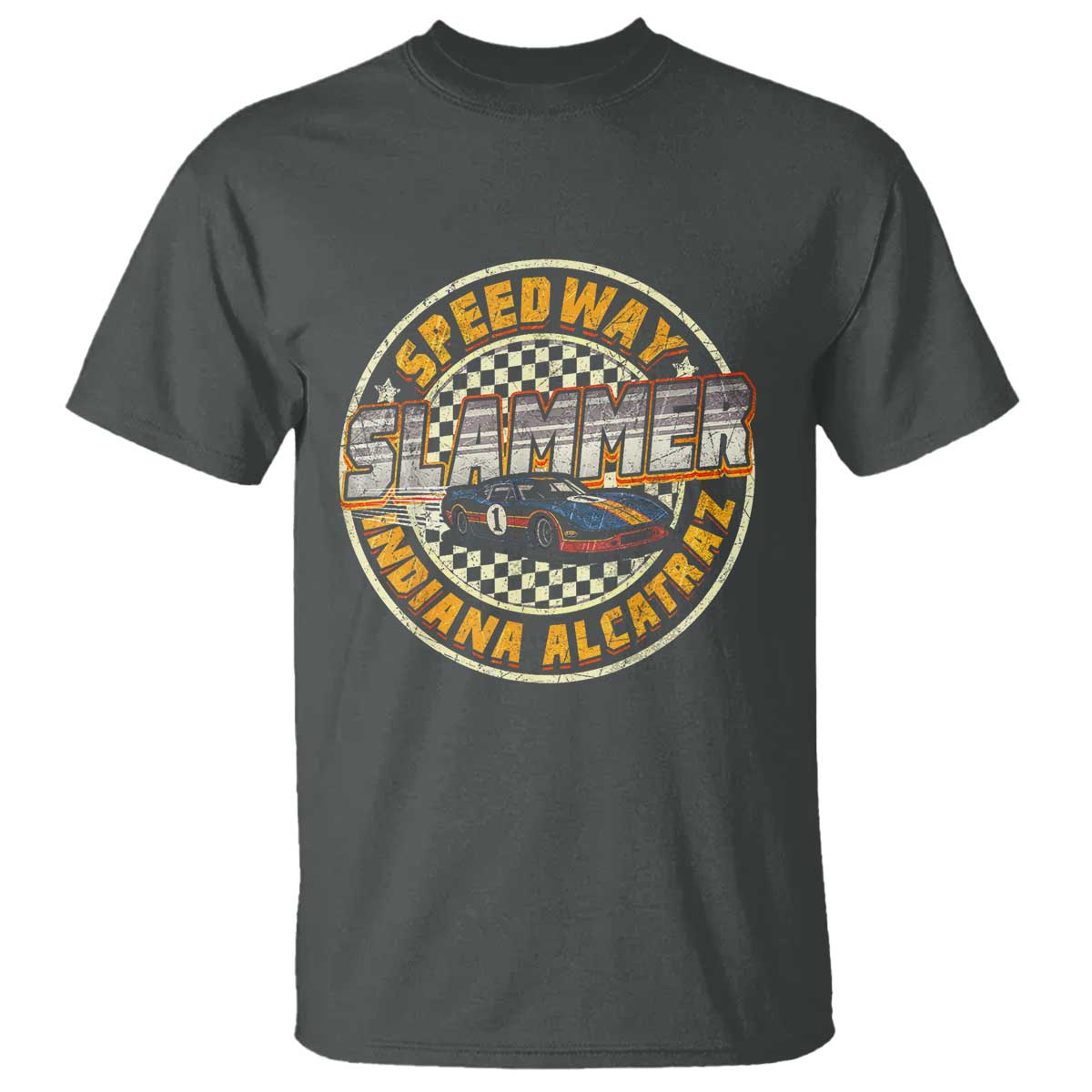 Speedway Slammer 2025 T Shirt Indiana Alcatraz Retro Vintage Racing Graphic - Wonder Print Shop