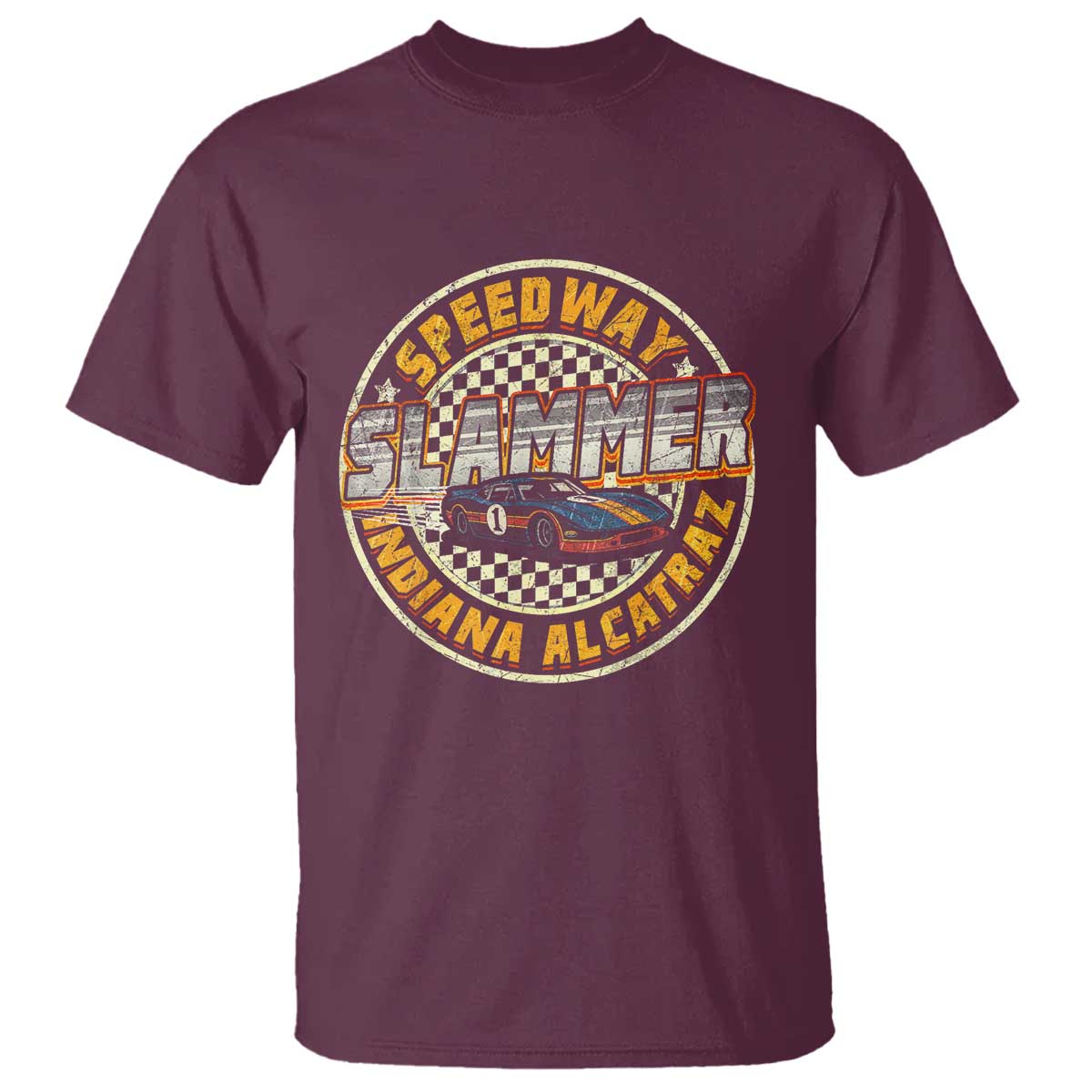 Speedway Slammer 2025 T Shirt Indiana Alcatraz Retro Vintage Racing Graphic - Wonder Print Shop
