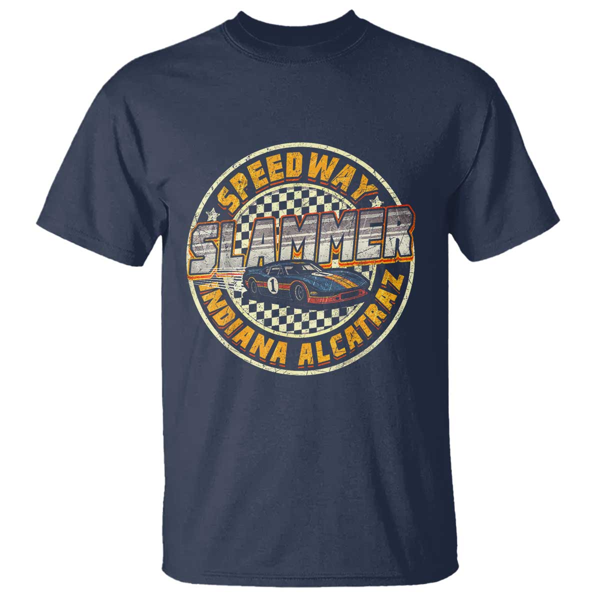 Speedway Slammer 2025 T Shirt Indiana Alcatraz Retro Vintage Racing Graphic - Wonder Print Shop