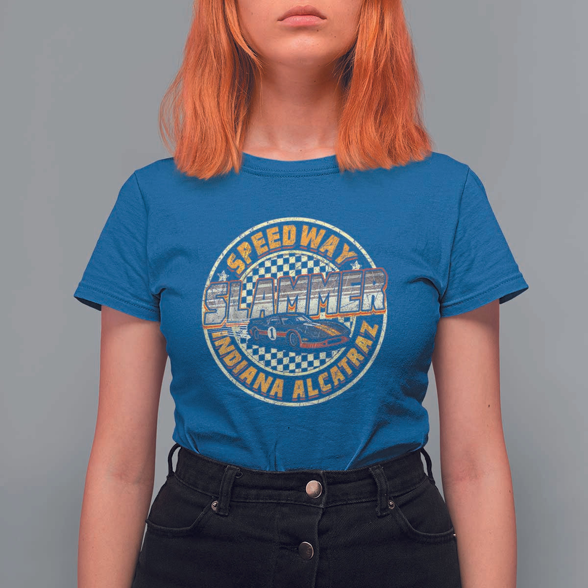 Speedway Slammer 2025 T Shirt For Women Indiana Alcatraz Retro Vintage Racing Graphic - Wonder Print Shop