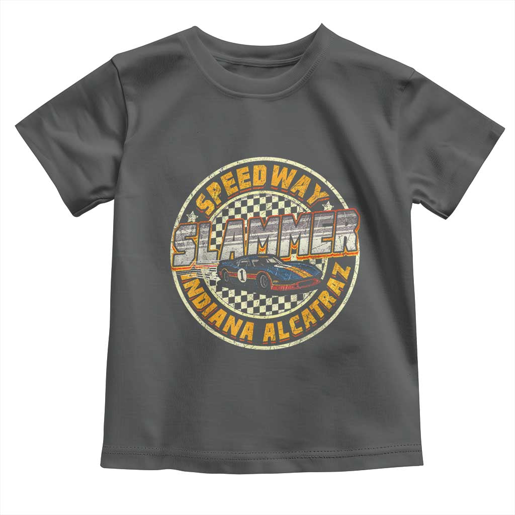 Speedway Slammer 2025 Toddler T Shirt Indiana Alcatraz Retro Vintage Racing Graphic - Wonder Print Shop