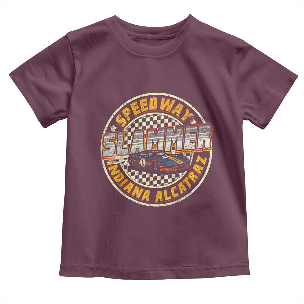 Speedway Slammer 2025 Toddler T Shirt Indiana Alcatraz Retro Vintage Racing Graphic - Wonder Print Shop