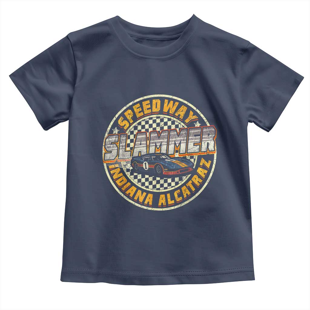 Speedway Slammer 2025 Toddler T Shirt Indiana Alcatraz Retro Vintage Racing Graphic - Wonder Print Shop