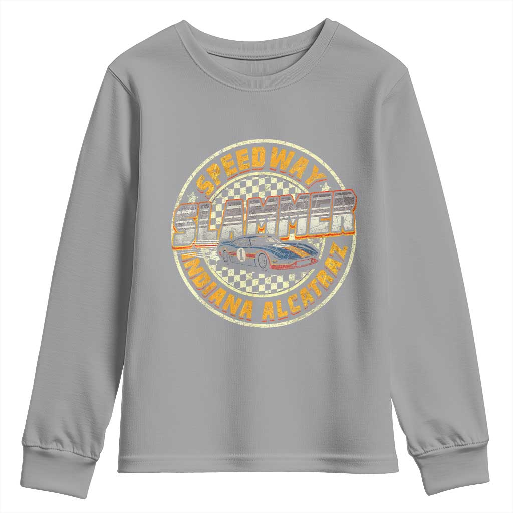 Speedway Slammer 2025 Youth Sweatshirt Indiana Alcatraz Retro Vintage Racing Graphic - Wonder Print Shop