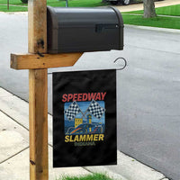 Speedway Slammer 2025 Garden Flag Indiana Alcatraz Vintage Racing Graphic - Wonder Print Shop