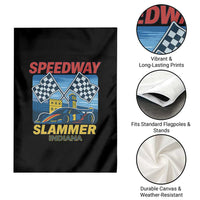 Speedway Slammer 2025 Garden Flag Indiana Alcatraz Vintage Racing Graphic - Wonder Print Shop