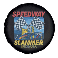 Speedway Slammer 2025 Spare Tire Cover Indiana Alcatraz Vintage Racing Graphic - Wonder Print Shop