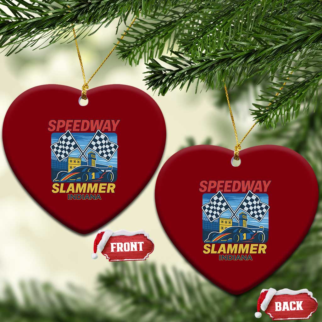 Speedway Slammer 2025 Ceramic Ornament Indiana Alcatraz Vintage Racing Graphic - Wonder Print Shop