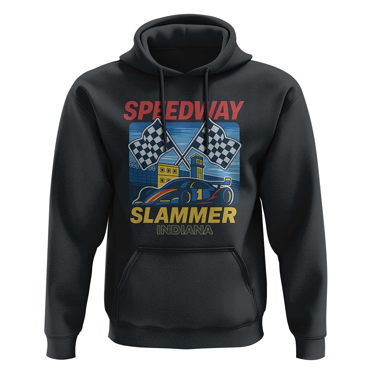 Speedway Slammer 2025 Hoodie Indiana Alcatraz Vintage Racing Graphic - Wonder Print Shop