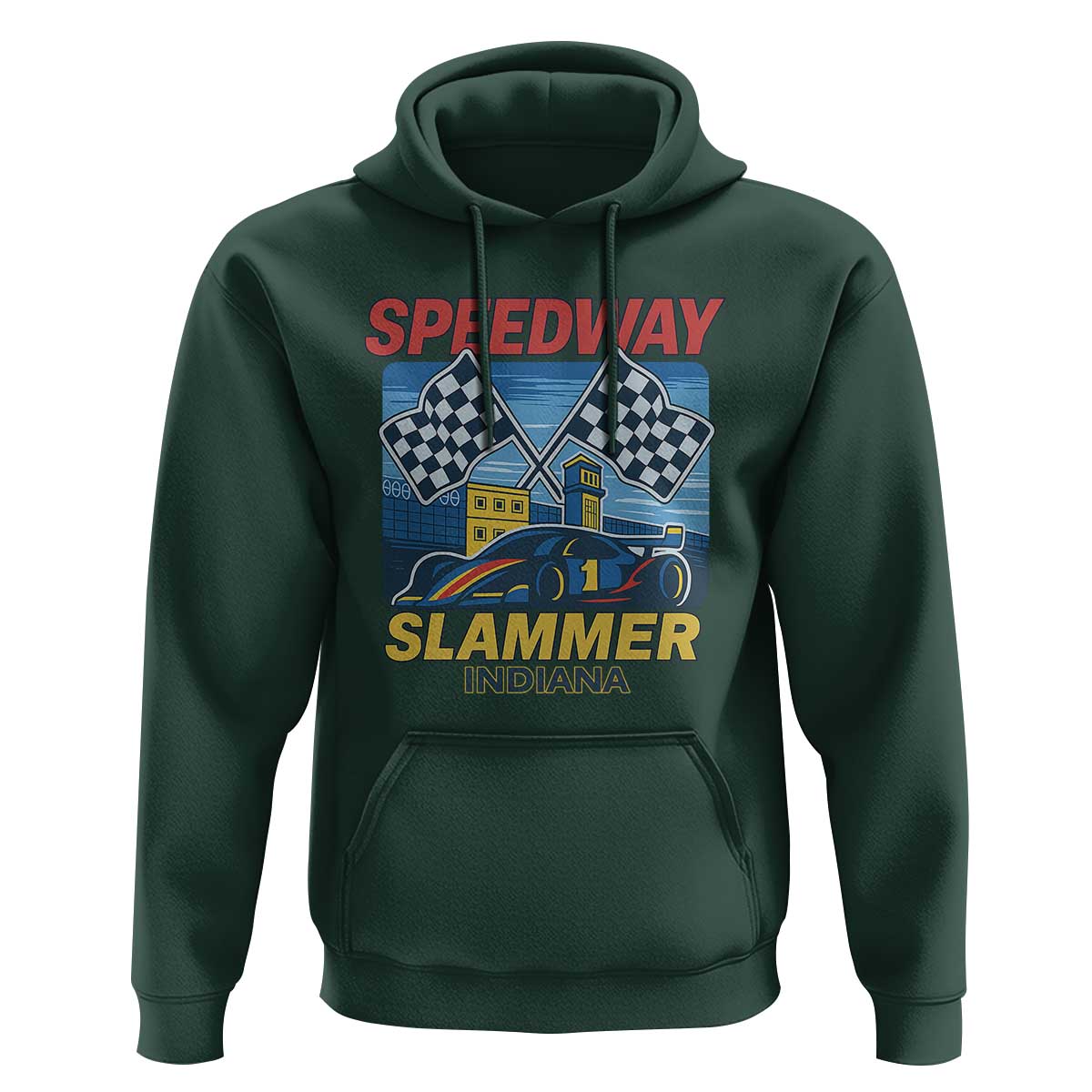 Speedway Slammer 2025 Hoodie Indiana Alcatraz Vintage Racing Graphic - Wonder Print Shop