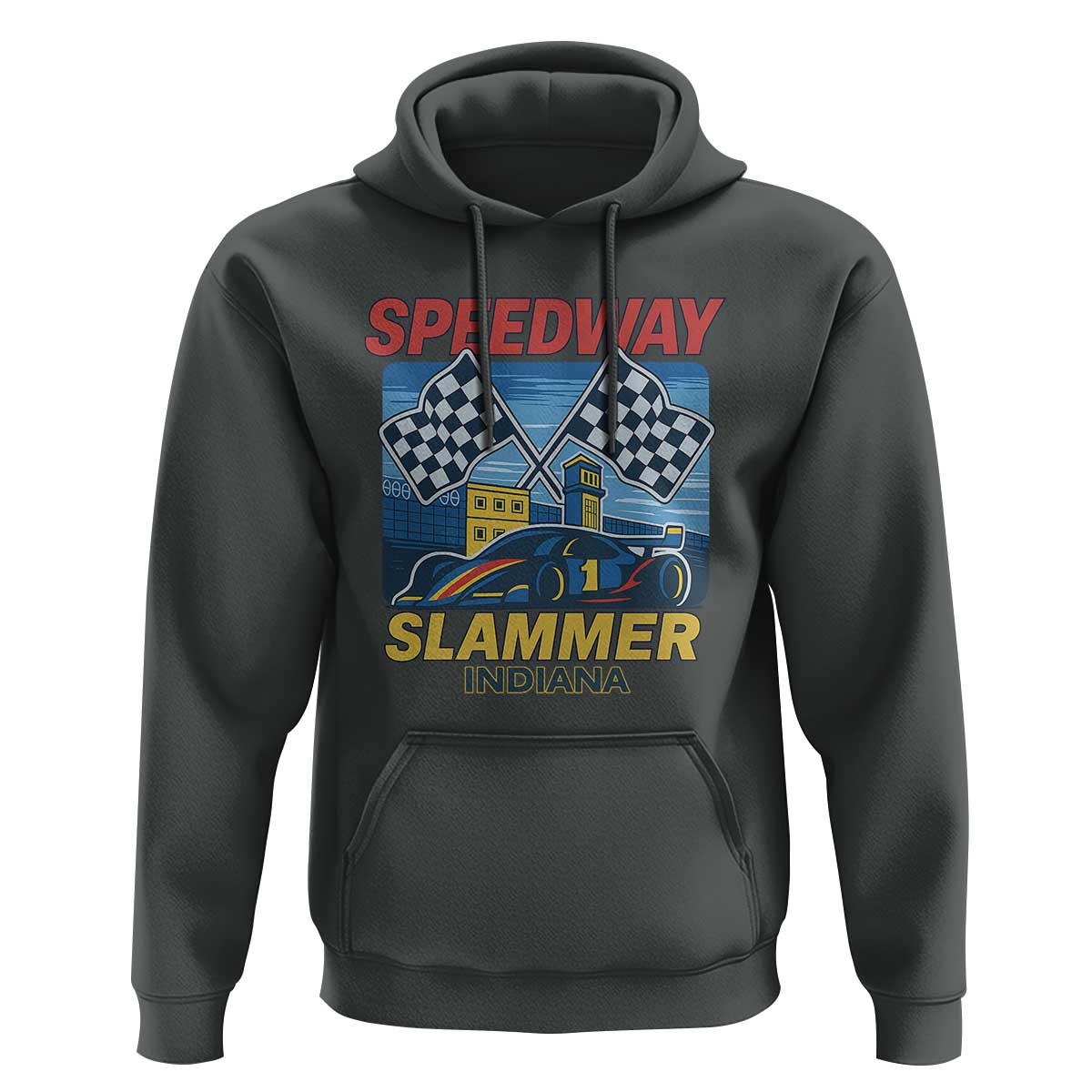 Speedway Slammer 2025 Hoodie Indiana Alcatraz Vintage Racing Graphic - Wonder Print Shop