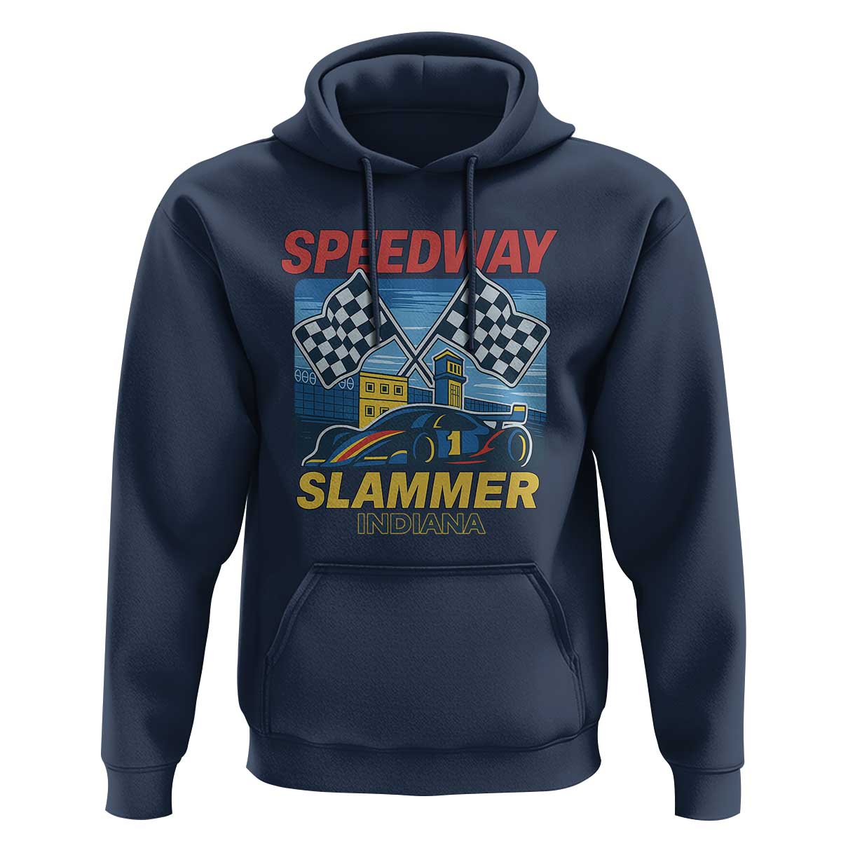 Speedway Slammer 2025 Hoodie Indiana Alcatraz Vintage Racing Graphic - Wonder Print Shop