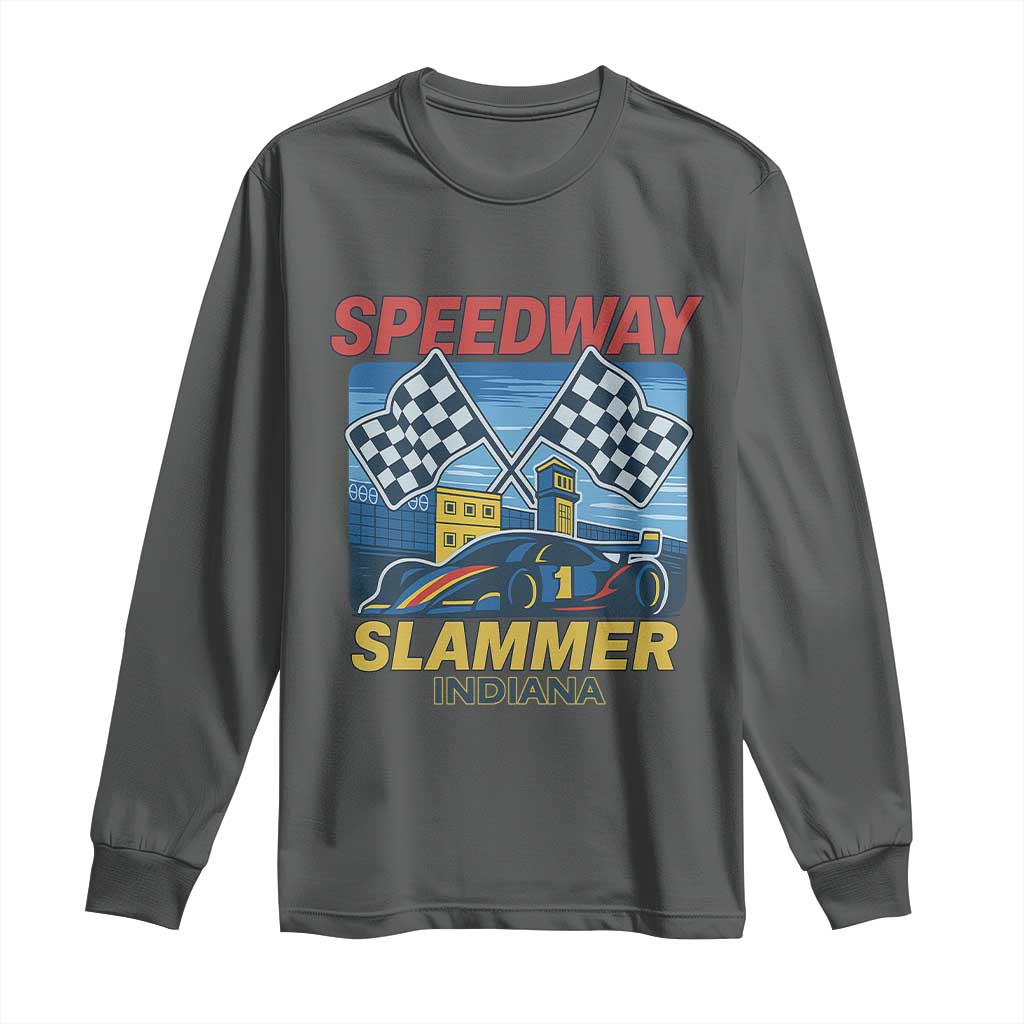 Speedway Slammer 2025 Long Sleeve Shirt Indiana Alcatraz Vintage Racing Graphic - Wonder Print Shop