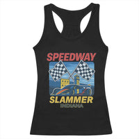 Speedway Slammer 2025 Racerback Tank Top Indiana Alcatraz Vintage Racing Graphic - Wonder Print Shop