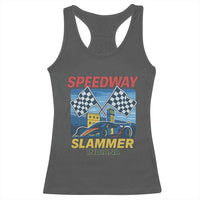Speedway Slammer 2025 Racerback Tank Top Indiana Alcatraz Vintage Racing Graphic - Wonder Print Shop