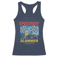 Speedway Slammer 2025 Racerback Tank Top Indiana Alcatraz Vintage Racing Graphic - Wonder Print Shop
