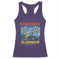 Speedway Slammer 2025 Racerback Tank Top Indiana Alcatraz Vintage Racing Graphic - Wonder Print Shop